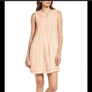 Faherty Isha Sleeveless Pintuck Organic Cotton Dress Size S